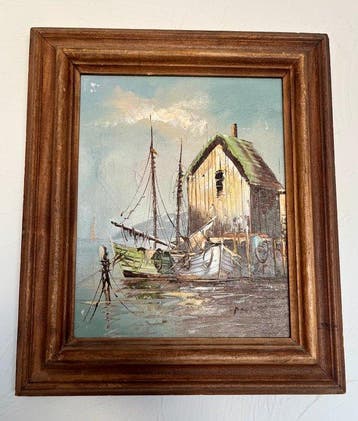 Berman (XX) - Scène de port, Antiek en Kunst