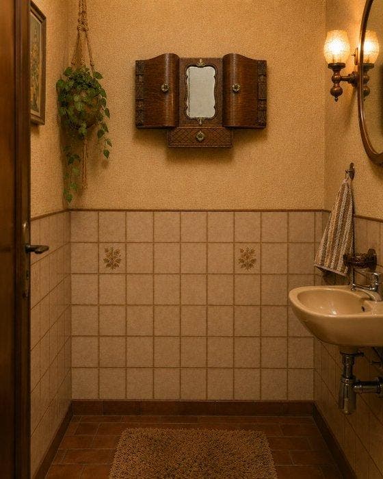 Medicijnkastje - Hout - Toiletkast-Apotheekkast, Antiek en Kunst, Curiosa en Brocante