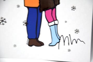 Marco Lodola (1955) - Bacio sotto la neve