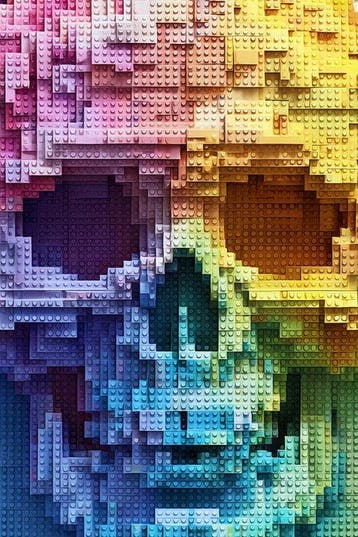 Artxlife - Lego Rainbow Skull [XXL]