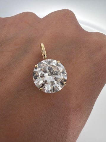 Zonder minimumprijs - Hanger - 14 karaat Geel goud - 5.02ct.