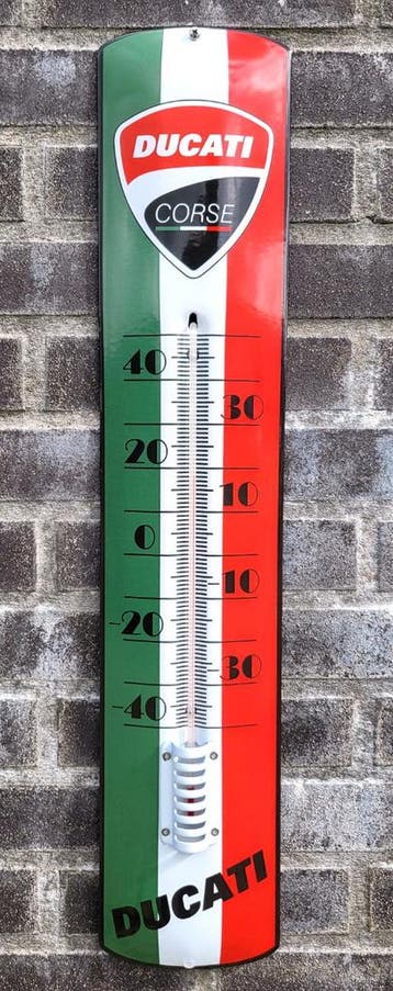 Emaille thermometer Ducati Corse, Verzenden, Nieuw