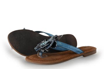 Lazamani Slippers in maat 36 Blauw, Kleding | Dames, Schoenen, Slippers, Lazamani, Zo goed als nieuw, Verzenden