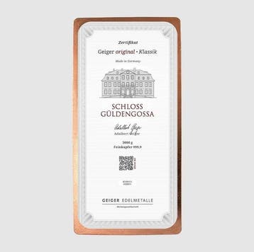 5 kilograms - Cuivre .999 - Geiger Edelmetalle, Germany -