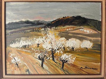 Michel Jouenne (1933) - Près de Gordes au printemps