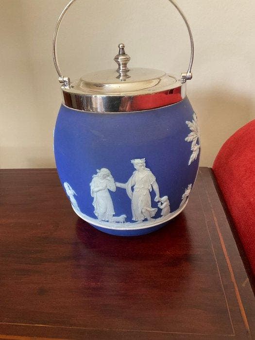 Wedgwood - Potdeksel - Keramiek, Verzilverd -, Antiek en Kunst, Antiek | Glaswerk en Kristal
