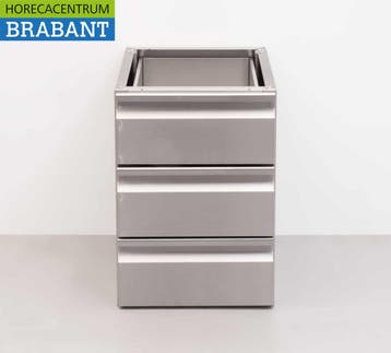 HCB Armoire à tiroirs inférieure en acier inoxydable 3, Verzenden