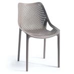 Stoel | Kunststof | Taupe | In-/Outdoor | 500x610x800(h)mm, Zakelijke goederen, Verzenden, Nieuw in verpakking