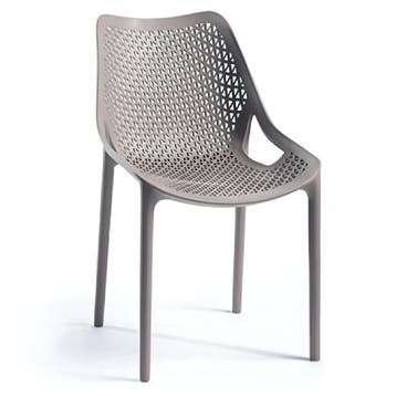 Stoel | Kunststof | Taupe | In-/Outdoor | 500x610x800(h)mm, Zakelijke goederen, Verzenden, Nieuw in verpakking