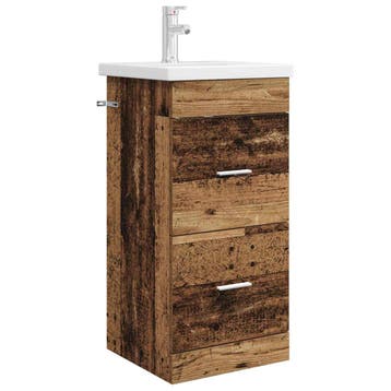 vidaXL Badkamer Vanity met Wastafel Oud hout 42 x 40 x 84,5, Verzenden, Nieuw