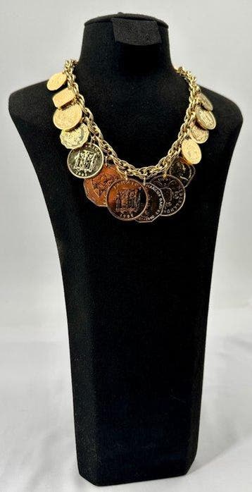 Franklin Mint - 14 gouden munt Caribische halsketting – 24K