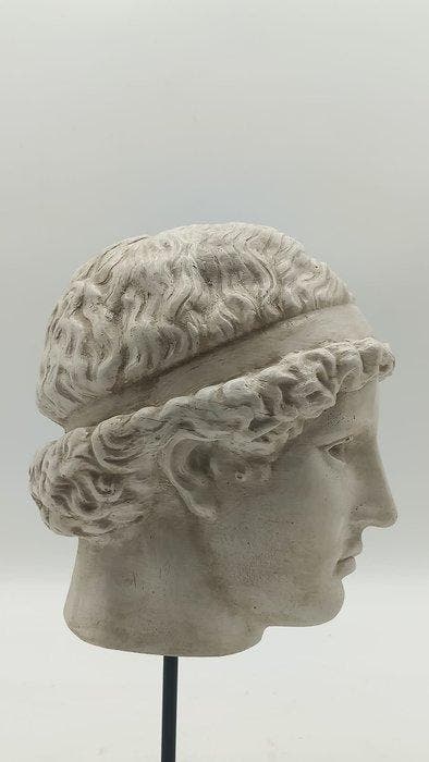 sculptuur, Testa di Atena - 34 cm - marmerpoeder, Antiquités & Art, Curiosités & Brocante