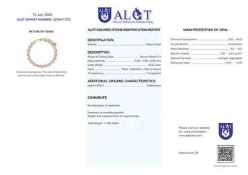 Sans prix de réserve - Bracelet Argent - Opal - Certifié, Bijoux, Sacs & Beauté