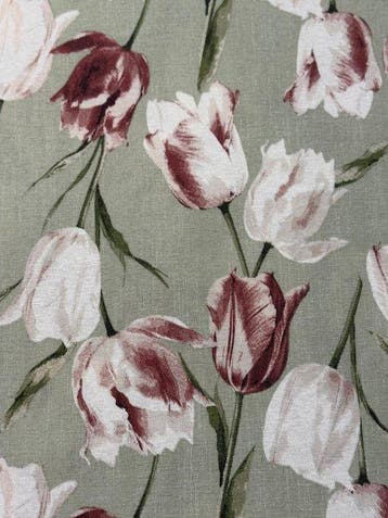 tissu à motif floral avec tulipes, aquarelle, style