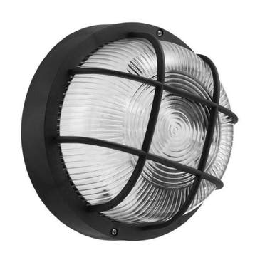 Ronde bullseye (bulleye) buitenlamp, zwart E27, Verzenden, Nieuw