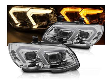 Xenon koplampen Yellow LED DRL Chrome geschikt voor BMW E92, Auto-onderdelen, Verzenden, Nieuw, Universele onderdelen