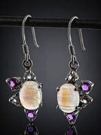 Zilver, Moonstone - Oorbellen - Mystic Glow