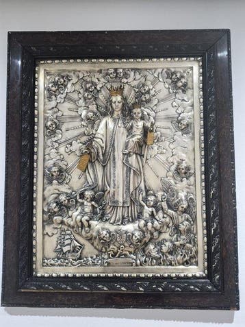 Relief religieus - Onze-Lieve-Vrouw van Carmen - 55 x 66 cm