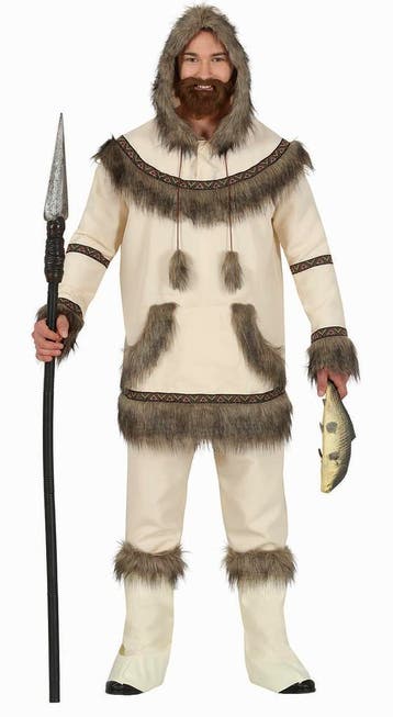 Eskimo Kostuum Heren Beige, Verzenden, Nieuw