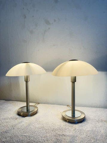 HighLight B.V. - Lampe de table (2) - OVNI - Verre, Chrome,