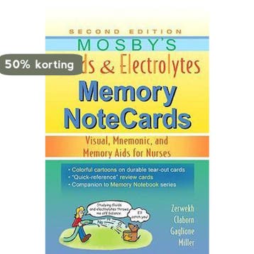Mosbys Fluids & Electrolytes Memory NoteCards 9780323067461, Verzenden, JoAnn Zerwekh
