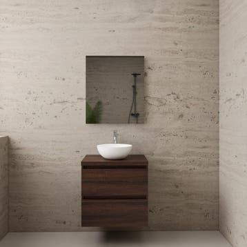 ACTIE BWS Badmeubel | Paris | Sonoma Choco | 60 cm | met, Ophalen of Verzenden, Bad