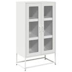 Hoge kast staal wit 68x39x123 | Retour Deal 52% Korting, Huis en Inrichting, Met plank(en), Verzenden, 100 tot 150 cm, Nieuw