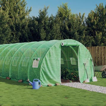 vidaXL Tuinkas met stalen frame 72 m² 24x3x2 m groen, Verzenden