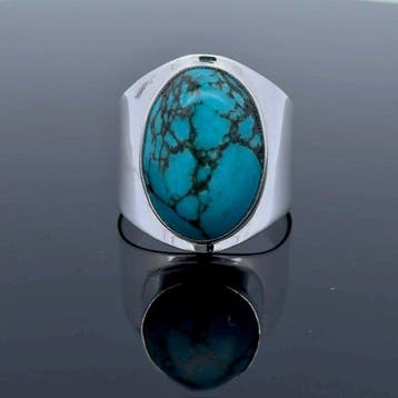 Argent - Bague - turquoise