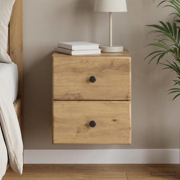 vidaXL Muurbevestigde Nachttafel Artisanaal eiken 34,5 x 33, Verzenden, Nieuw