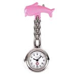 Fako - Verpleegstershorloge - Dolfijn - Roze, Bijoux, Sacs & Beauté, Verzenden