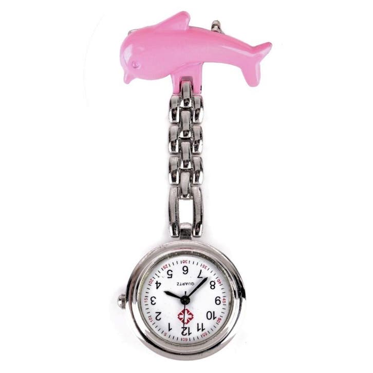 Fako - Verpleegstershorloge - Dolfijn - Roze, Bijoux, Sacs & Beauté, Montres | Femmes, Envoi