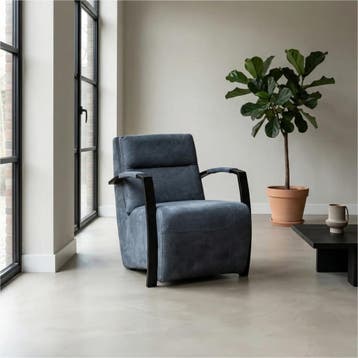 Leren fauteuil Arrival, Nieuw, Ophalen of Verzenden, 50 tot 75 cm, Industrieel, Modern