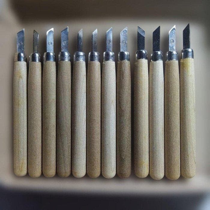 Wood Carving Tool Set — 73 Pieces, 5 Blade Types with, Antiquités & Art, Antiquités | Jouets
