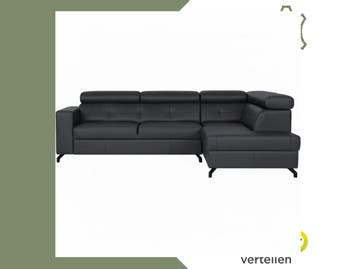 Leren hoekbank Nova - 2.5-zits arm links + Longchair arm, Antiek en Kunst, Ophalen of Verzenden