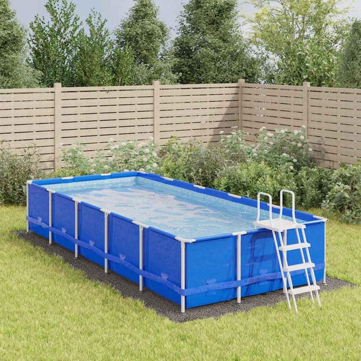 vidaXL Zwembadgrondzeil 640x321 cm polyester geotextiel, Jardin & Terrasse, Piscines, Envoi