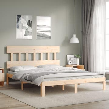 vidaXL Bedframe zonder matras massief grenenhout 160x200 cm, Verzenden, Nieuw