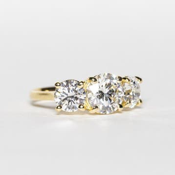 Zonder minimumprijs - Statement ring - 18 karaat Geel goud -
