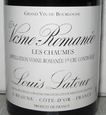 2013 Louis Latour Les Chaumes - Vosne-Romanée 1er Cru - 2