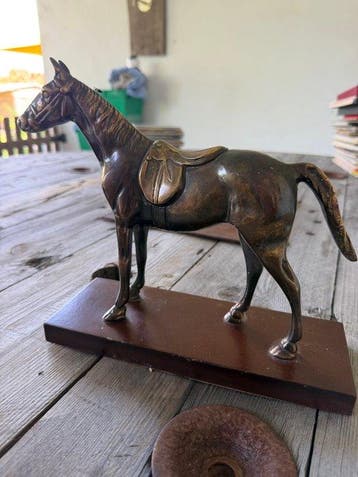 Sculpture, Cheval bronze - 23 cm - Bronze