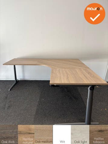 Ahrend 500 hoekbureau -200x200 - Bladkleur naar keuze - Slin, Werkplek, Ophalen of Verzenden, Gebruikt, Bureau
