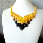 Collier large en ambre baltique véritable - Ambre -