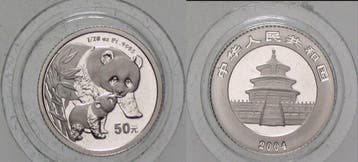50 Yuan 2004 China Panda, Verzenden
