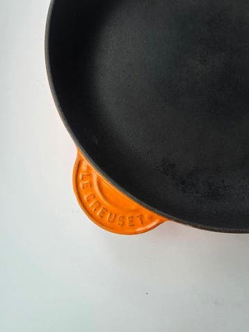 Le Creuset - Poêle - avec poignée en bois - Fonte