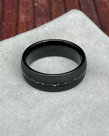 Tungsten met meteoriet-inlays Sieraden- 12 g - (1)