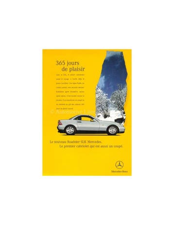 1996 MERCEDES BENZ SLK BROCHURE FRANS