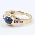 Sans prix de réserve - Bague - 14 carats Or jaune - Saffier, Nieuw