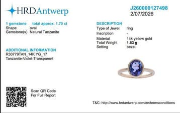 Zonder minimumprijs - Ring - 14 karaat Geel goud - 1.70ct., Nieuw