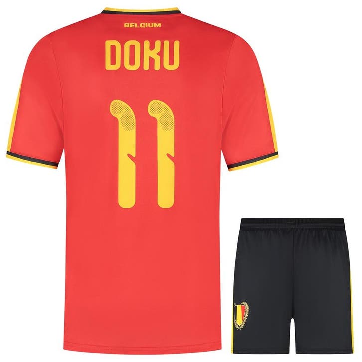 Kingdo Doku Belgie Voetbaltenue Thuis - WK 2026 - Kind en, Sport en Fitness, Voetbal, Bal, Nieuw, Verzenden