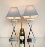 Lamp (2) - Chique luxe - Textiel, Zilverkleurig (kleur)